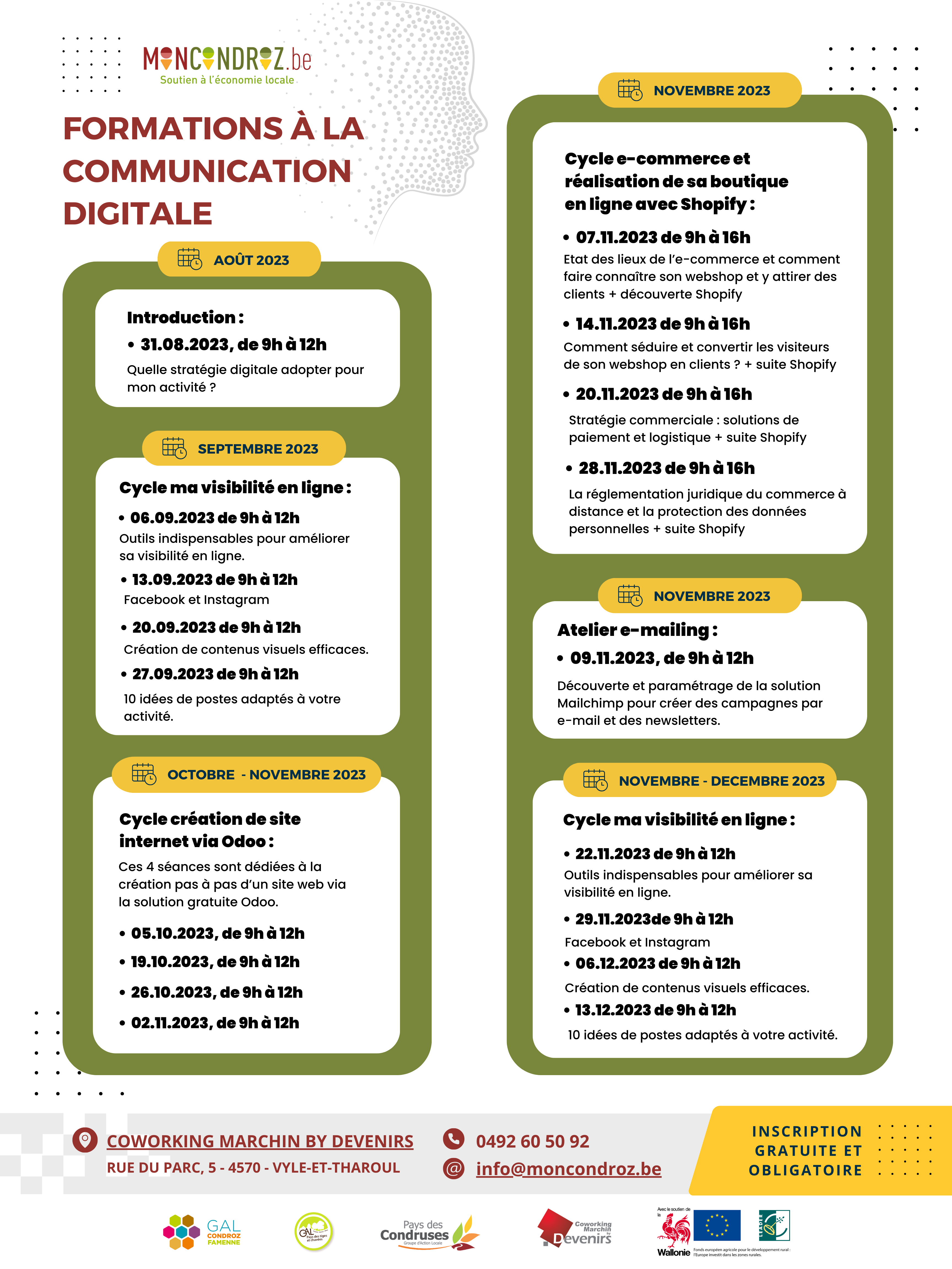 création de contenus visuel formation mon condroz